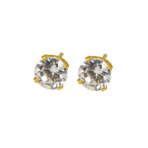 Caflon® sterile Gold Plated earrings (Cubic Zirconia)