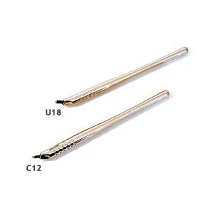 12C – 18U GOLD Einweg-Microblading-Stift für Augenbrauen (1 Stk.)