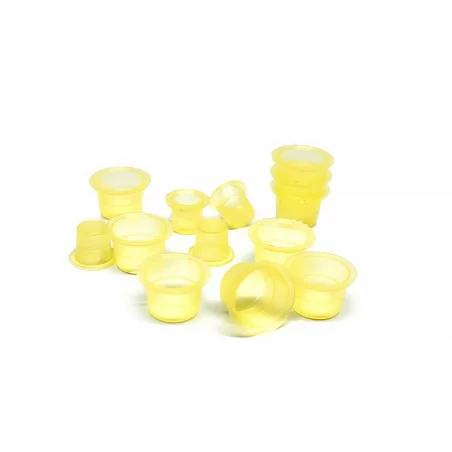 Clear yellow ink caps (S-M) 100pcs.