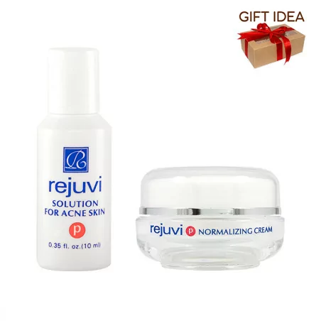 Rejuvi P Solution for Acne Skin Средство Против Акне + Rejuvi P Нормализующий Крем для Кожи с Открытыми Акне