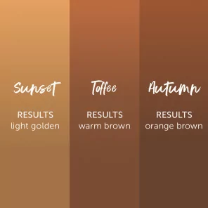 Sunset Collection pigment color chart